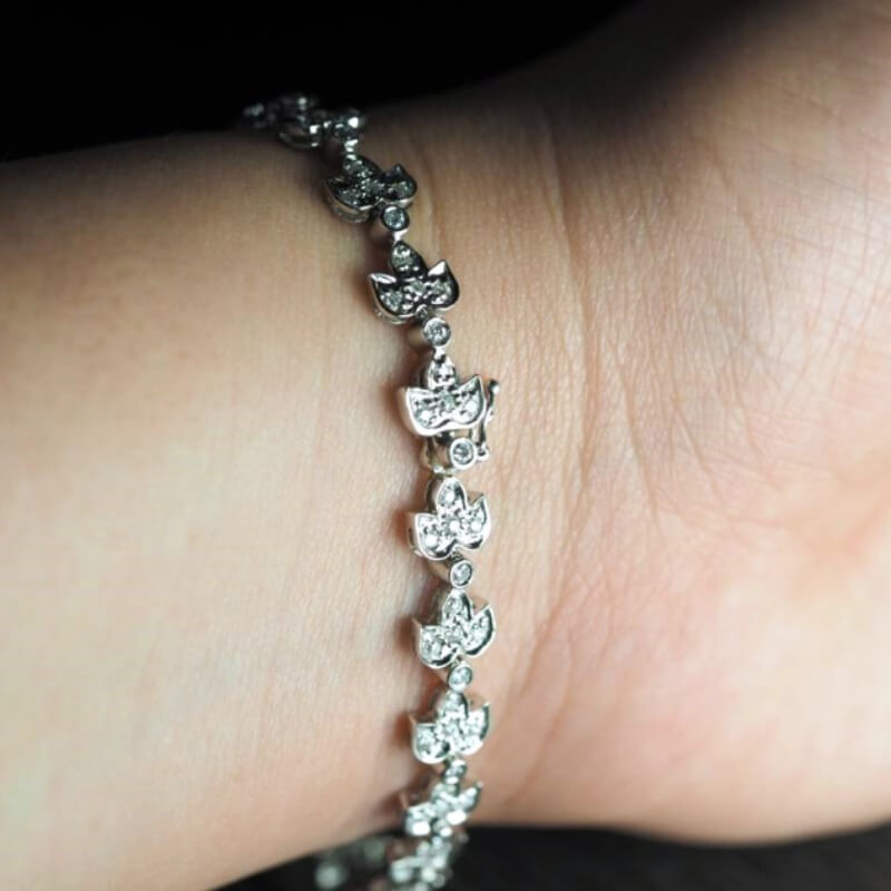 14kt White Gold 3ct Lab Grown Diamond Bracelet 001-170-00620 | Don's  Jewelry & Design | Washington, IA