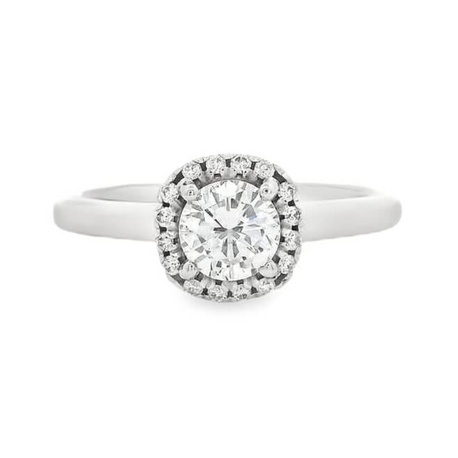 Solitaire Engagement Ring in 14-Karat White Gold