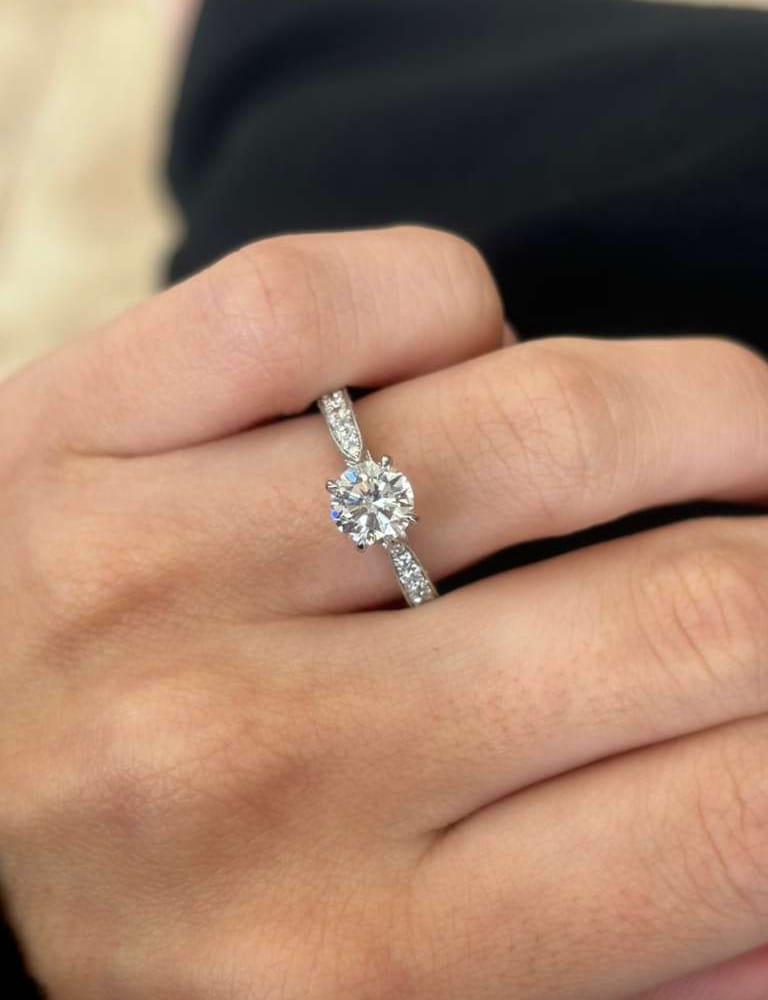 14kwg Diamond Ring 1.02 J SI2 3.4gr Gabriel&Co