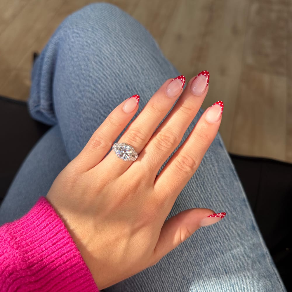 14kwg Dia Ring 2.27ct RB Dia. Sides 0.60cttw 3.7gr Old European Dia. / Old Art Deco Ring