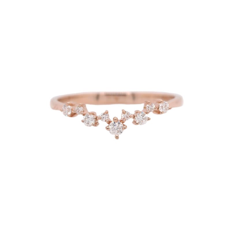 14 karat rose gold stackable diamond anniversary ring