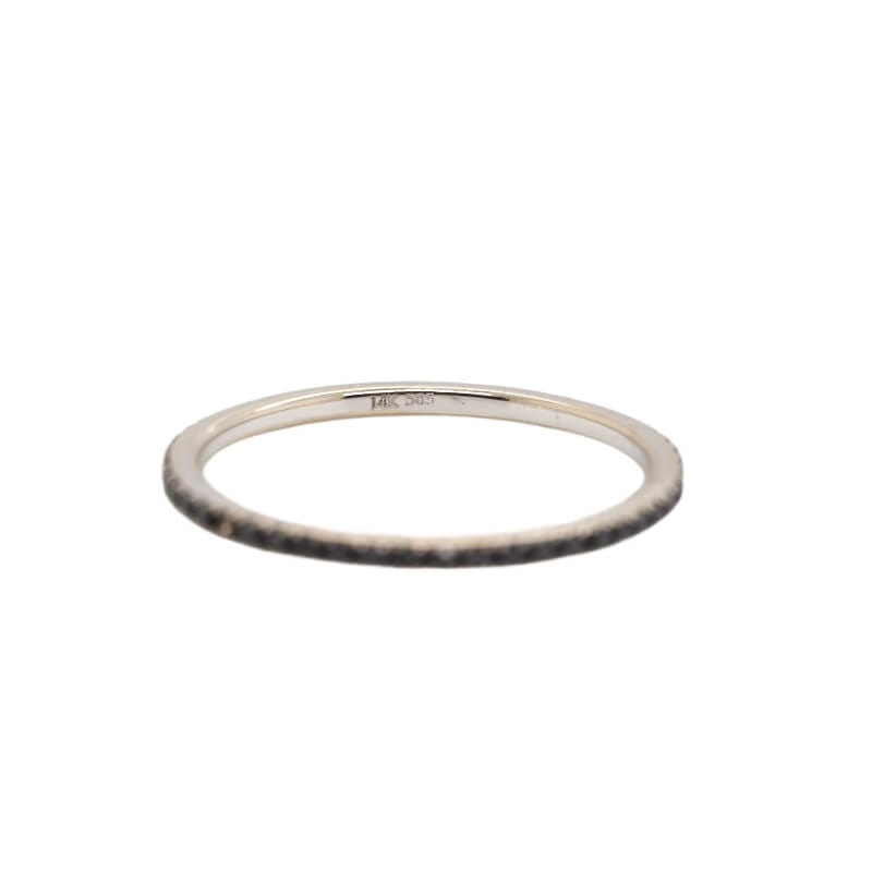 Black Diamond Eternity Band in White Gold