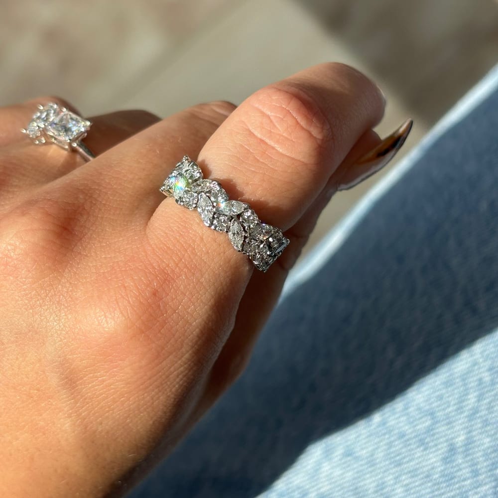 Plat 4ctw Rd&MQ Nat Dia Band 8.03g