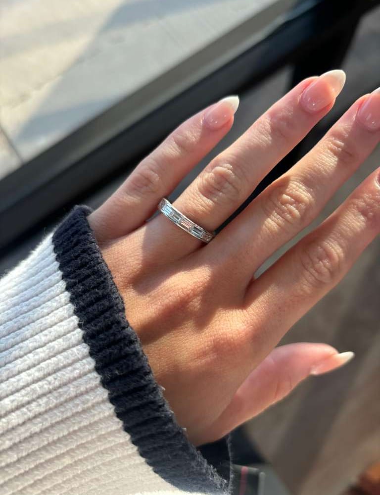 18kwg 3ctw Em Eternity Band 5.1g