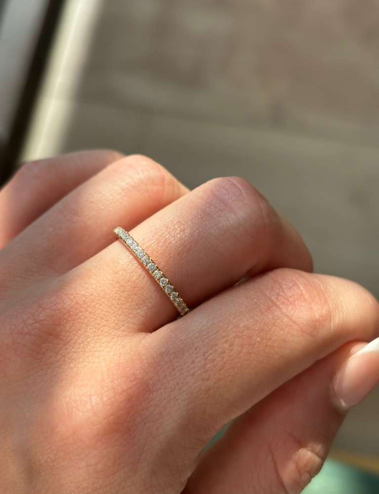 18kyg Natural Diamond Eternity Band 0.60cttw 1.92gr