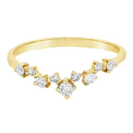 14-Karat Yellow Gold Diamond Anniversary Ring