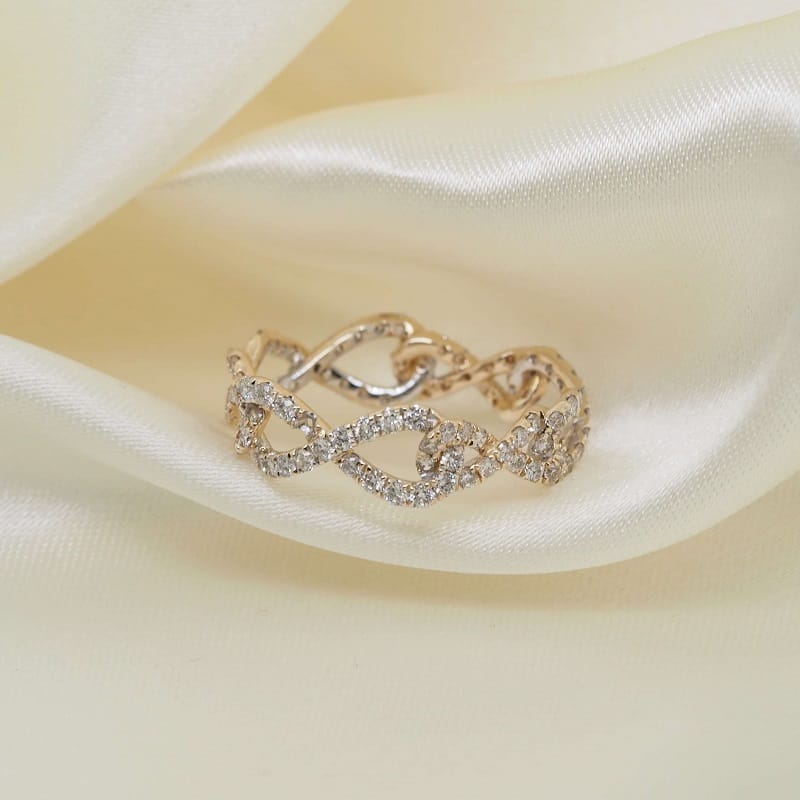 Infinity Eternity Two-Tone Fashion Ring with Diamonds