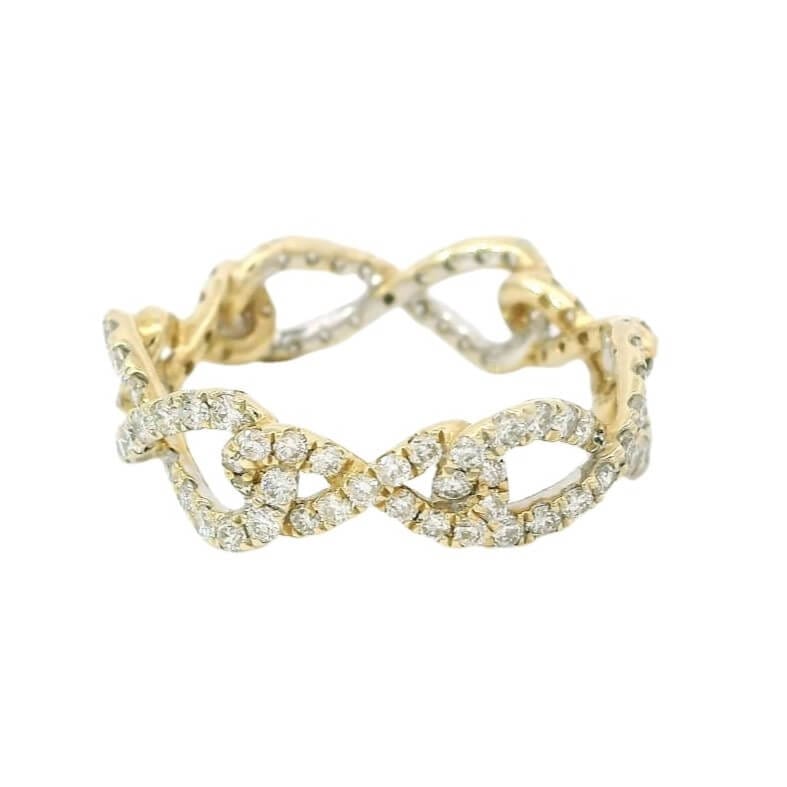 Infinity Eternity Two-Tone Fashion Ring with Diamonds