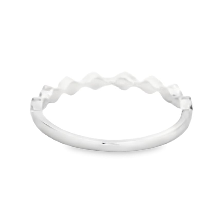 Natural Diamond Anniversary Ring in 14K White Gold For Women