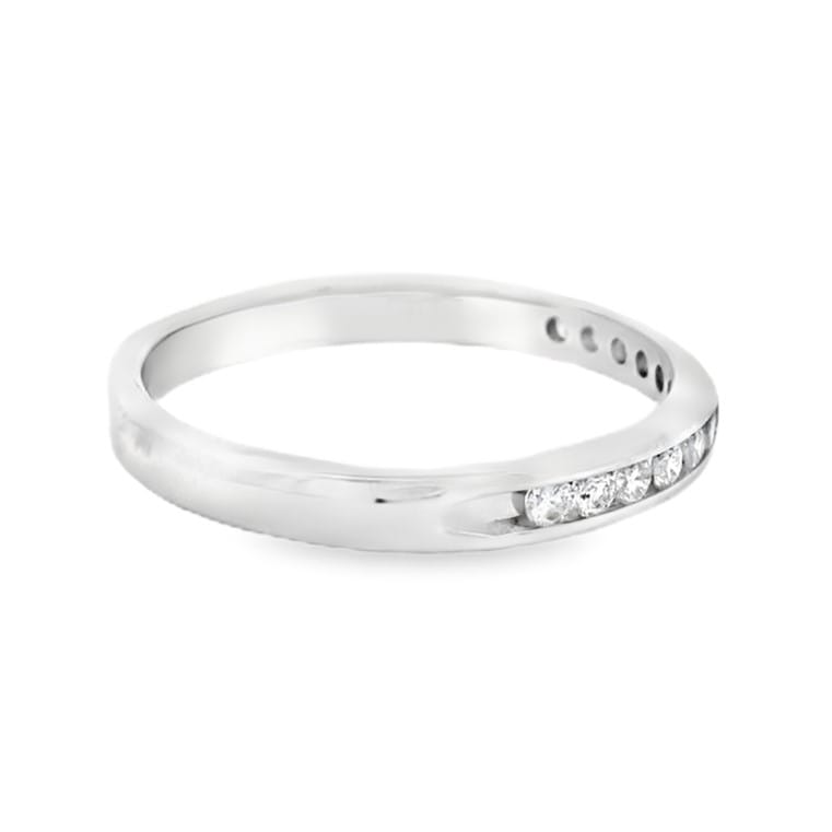 14K Gold Channel Set Natural Diamond Ring