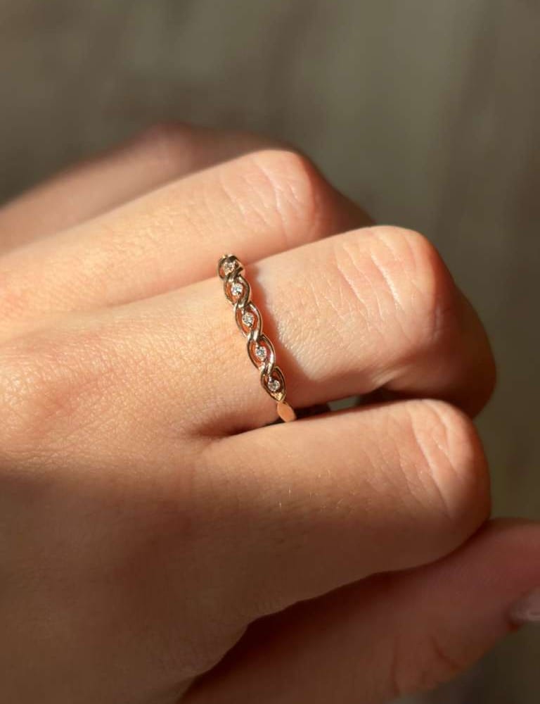 10krg Diamond Band D-0.08cttw 1.8GR SZ-7.5