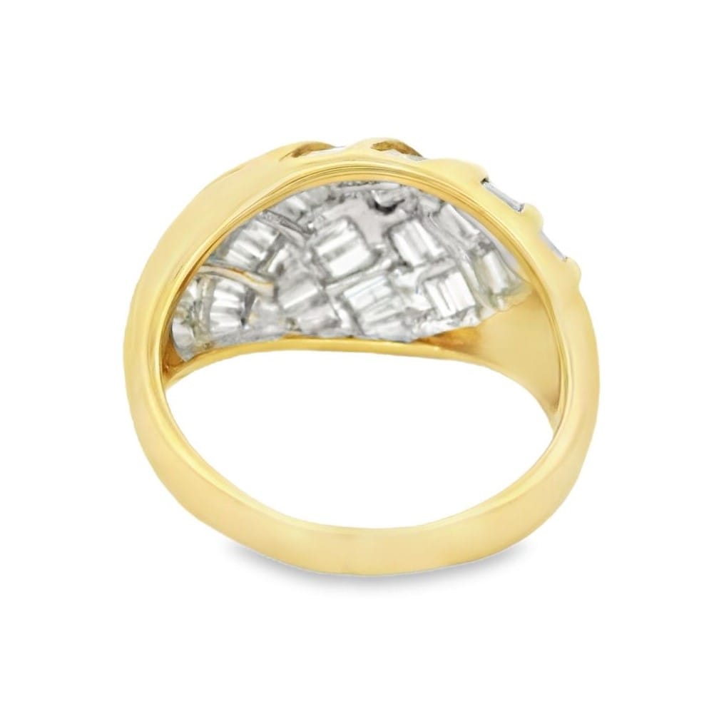 Yellow Gold Natural Diamond Ring for Women