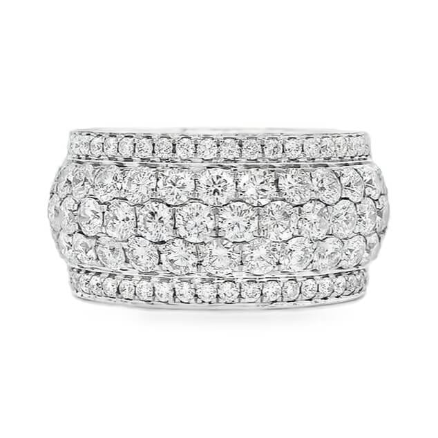 5 Row Diamond Pavé Band