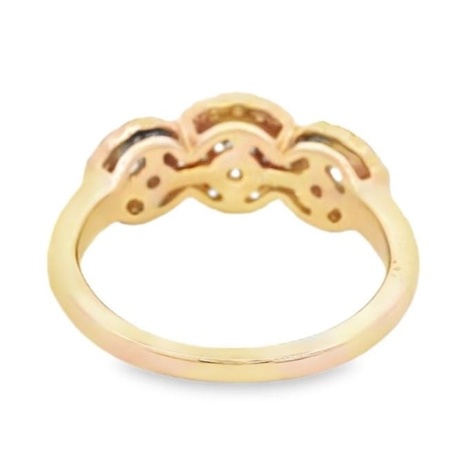 14K Rose Gold Polished Diamond Ring with 1.00 ct Total Weight for Women