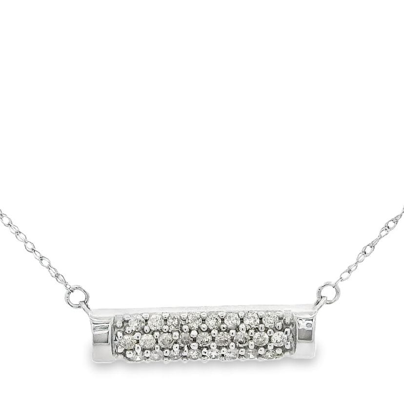 10K WG Nat Dia Fancy Bar Link 18