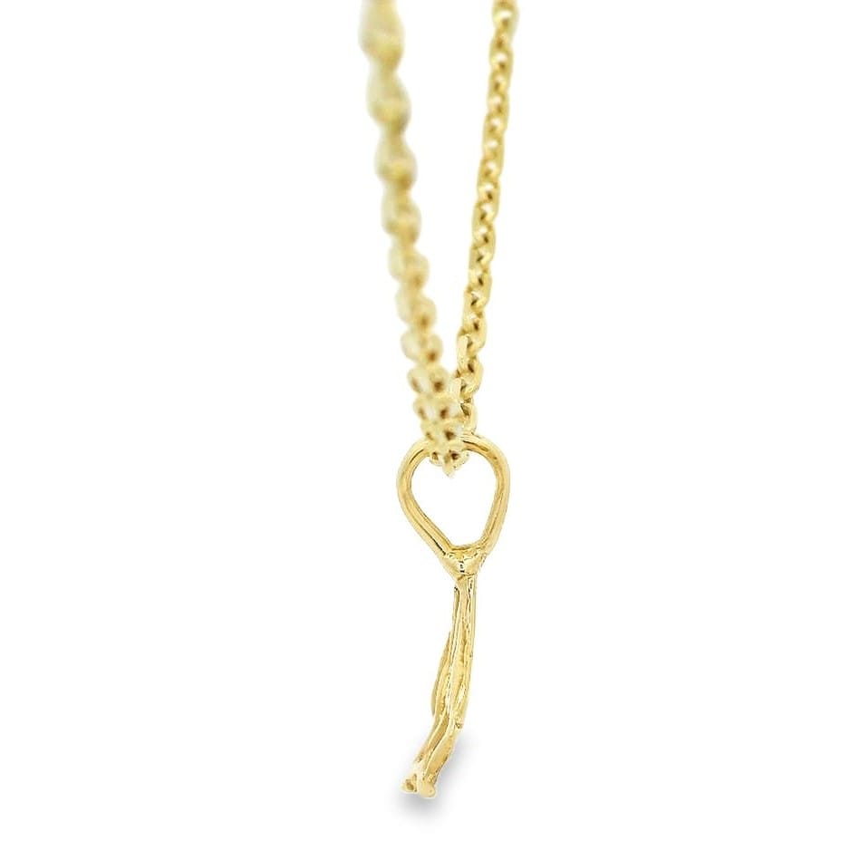 10K Yellow Gold Sailboat Pendant for Women
