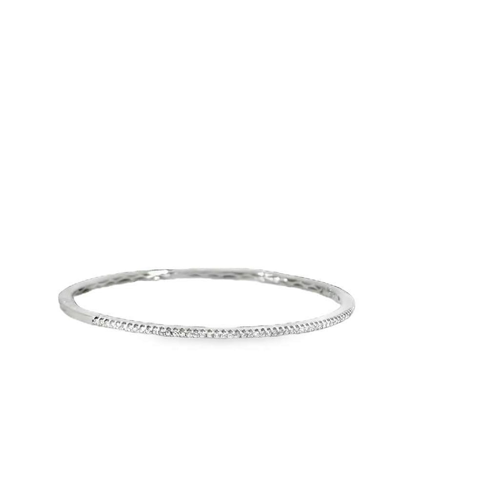 14K WG BANGLE 6.9gr 0.35CTW