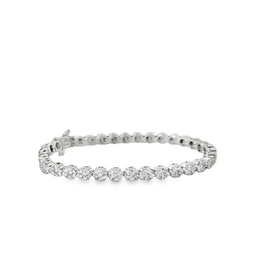 14kwg Diamond Bracelet D - 5.0cttw 16.3gr