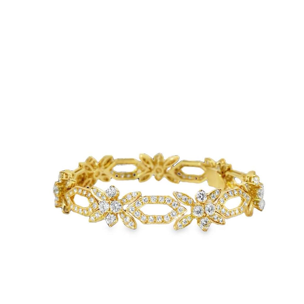 Natural Dia yg 18k Bracelet