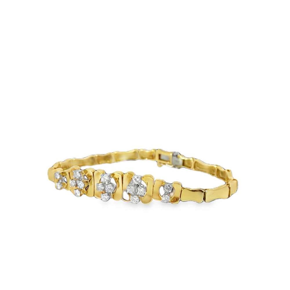 Natural Diamond Bracelet 12.8g
