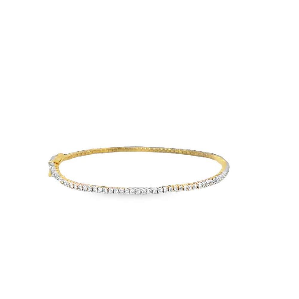 14k yellow gold natural diamond bracelet 1 ctw