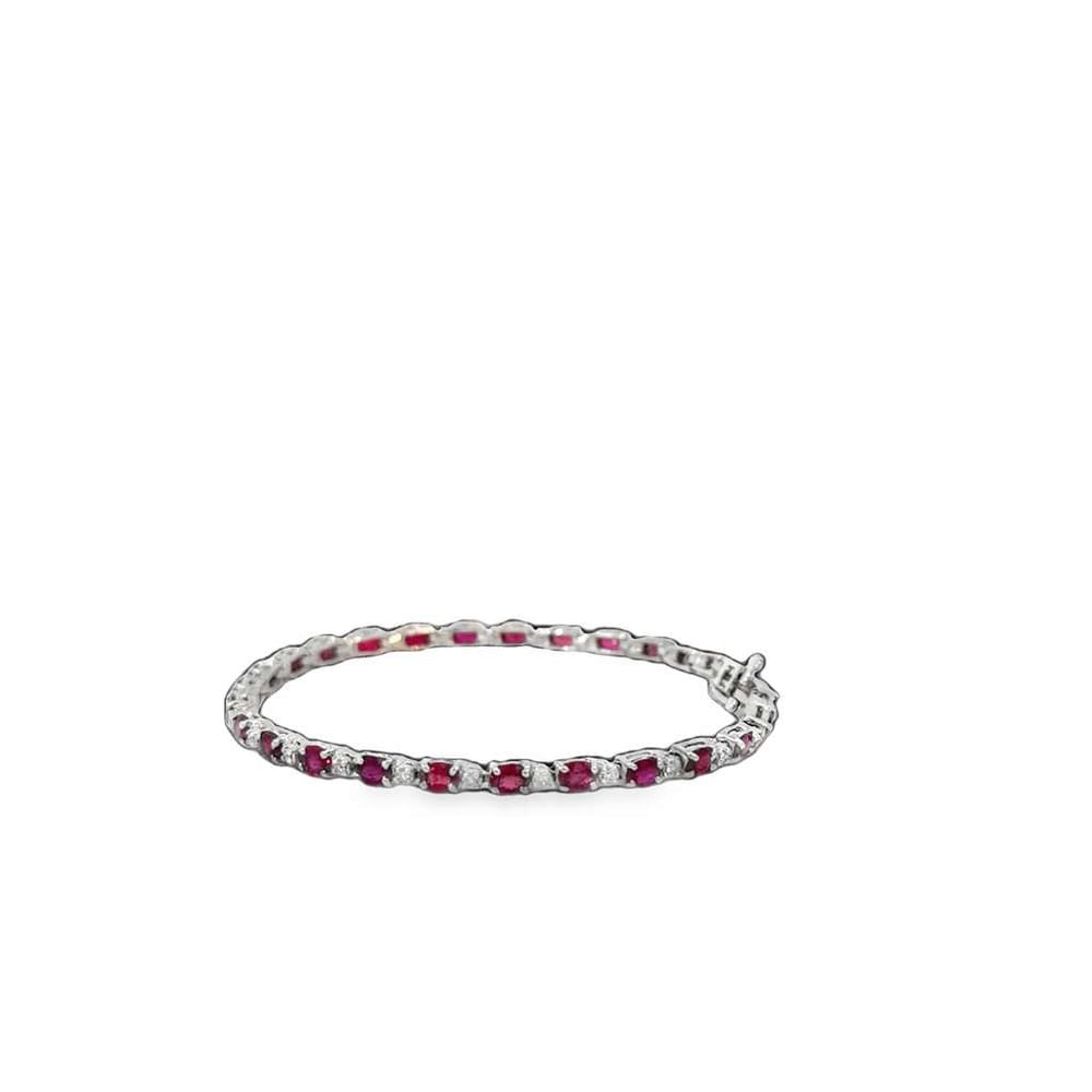 14kwg Diamond Ruby Bracelet Ruby 5.0ct. Diamond 0.50ct. 9.07gr