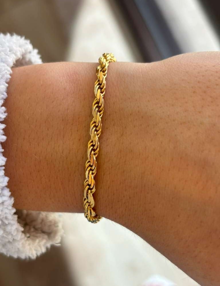 14k YG Rope Bracelet 10.7grams