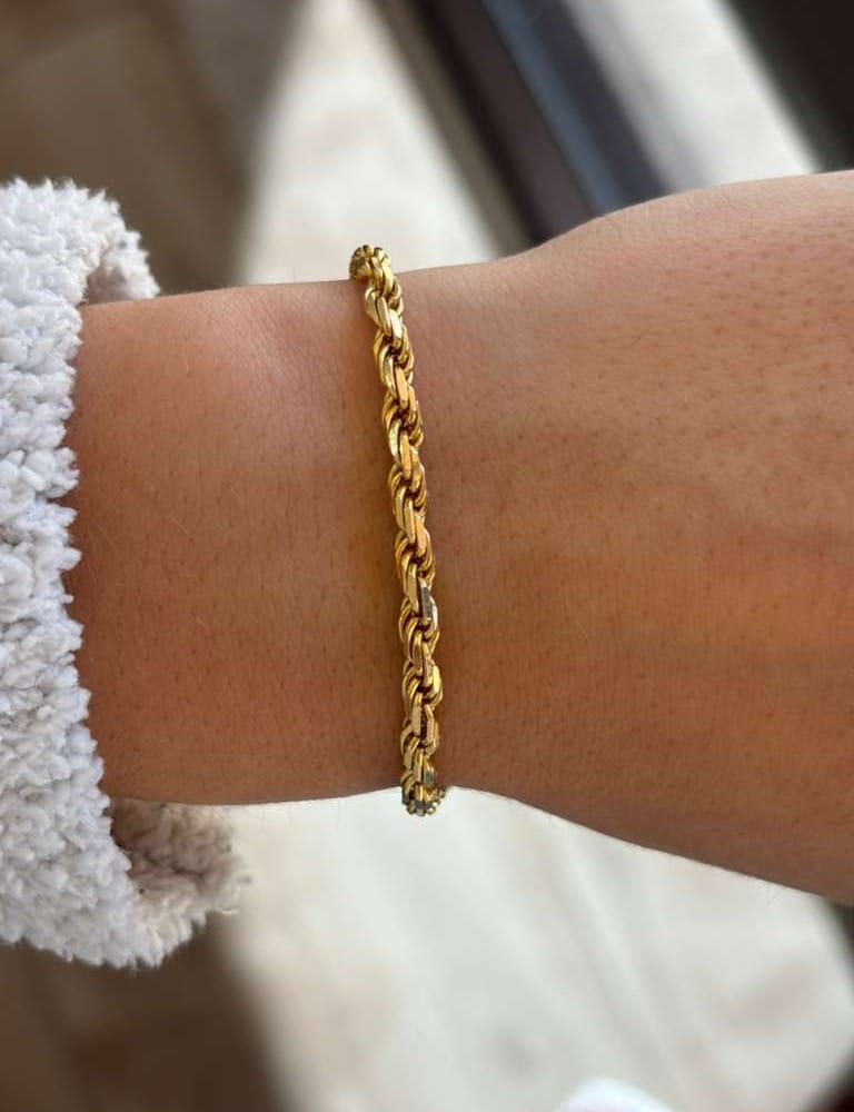 14k YG Rope Bracelet 10.7grams