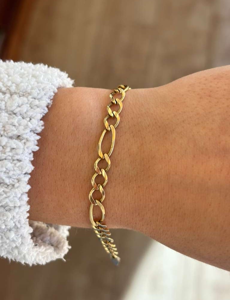 10kyg Figaro Bracelet 5.3gr 7