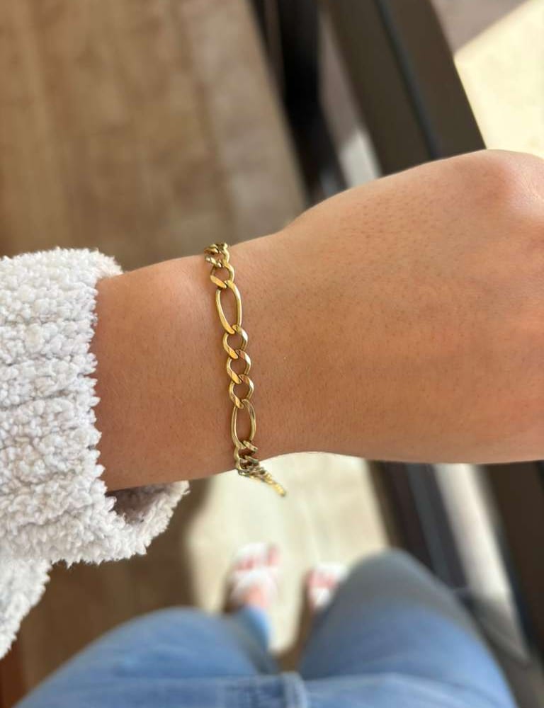 10kyg Figaro Bracelet 5.3gr 7
