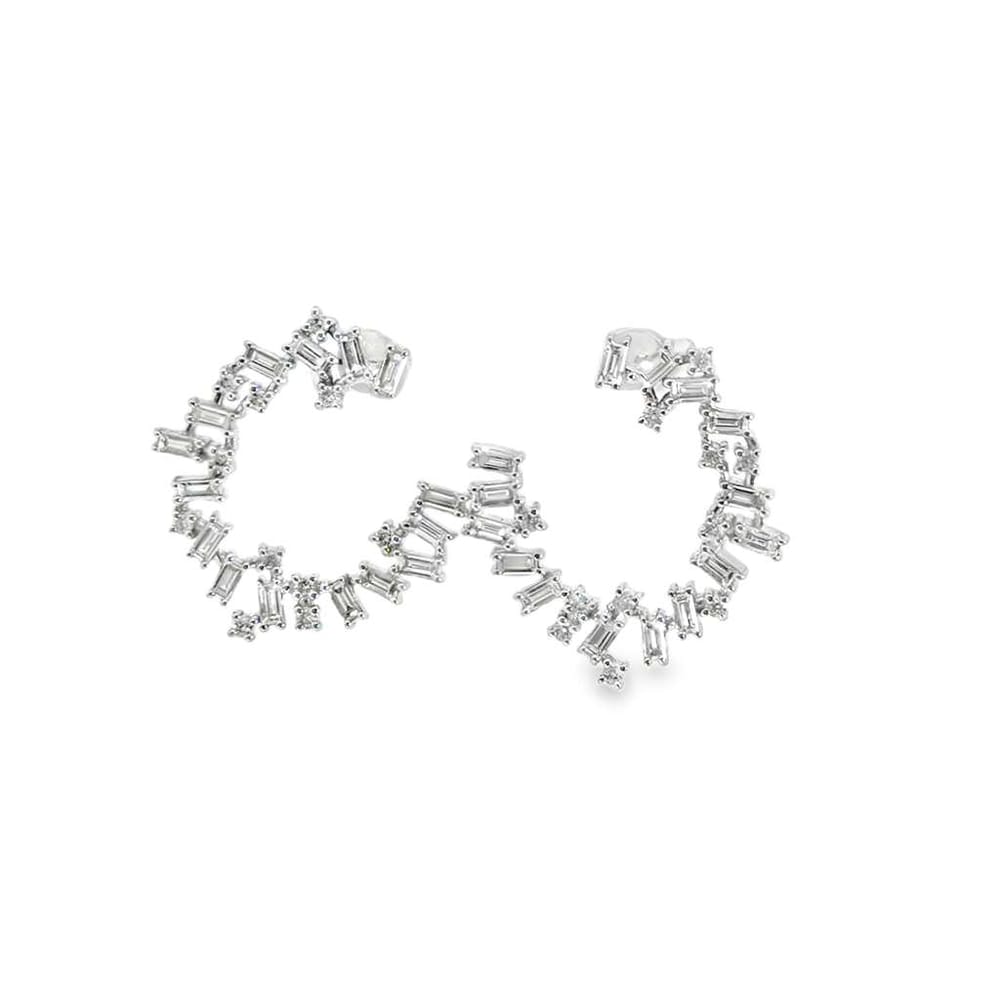 14kwg Diamond Earrings R0.245cttw B-1071cttw 4.0gr