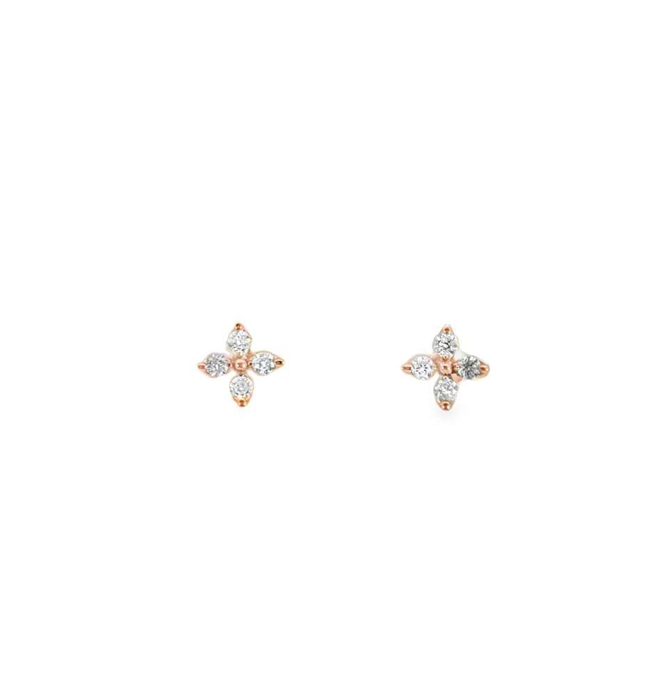 14krg Diamond Flower Earrings D-0.25cttw 0.00gr