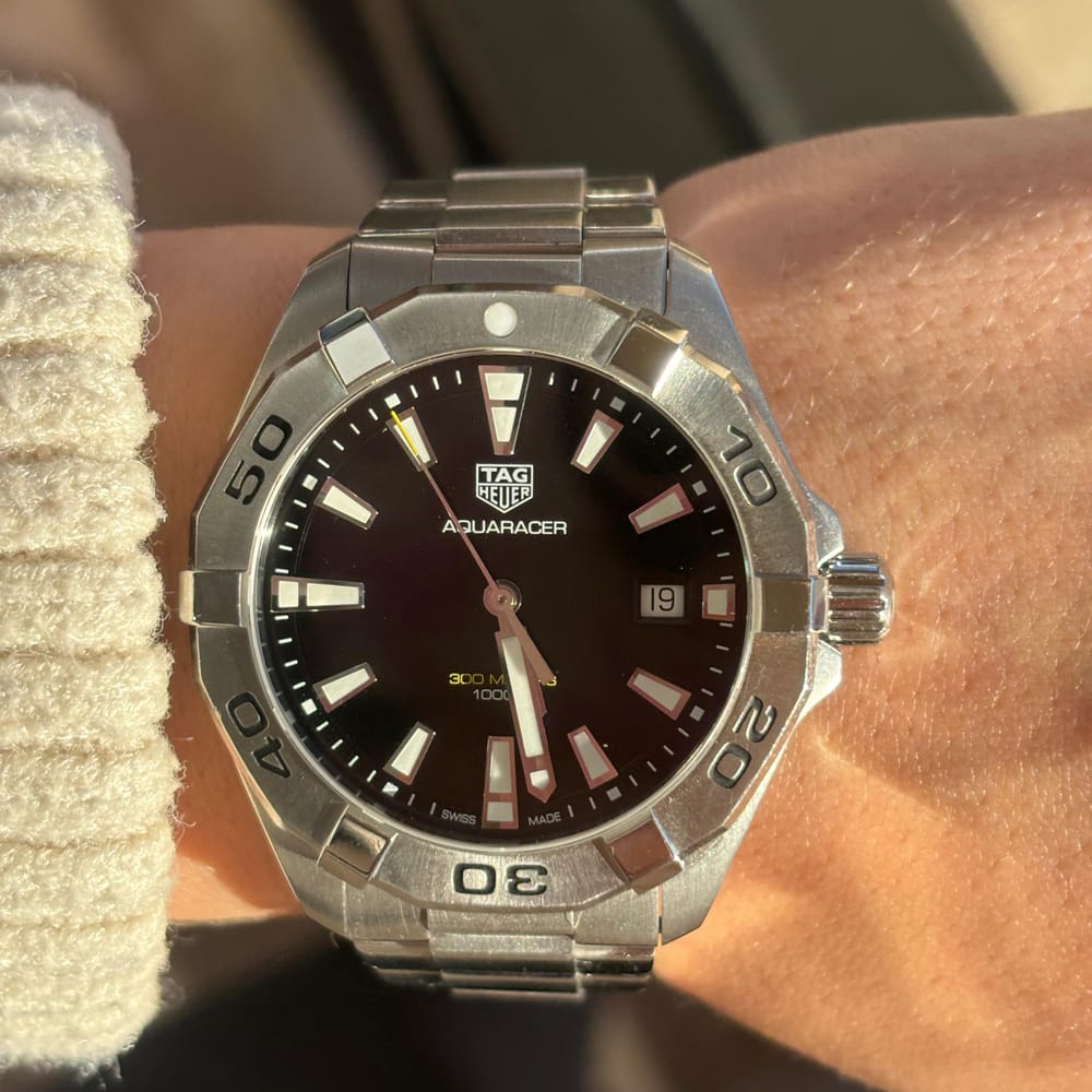 Tag Heuer S/S M/Aquaracer S/ BRU9922 W/ LARGE BOX