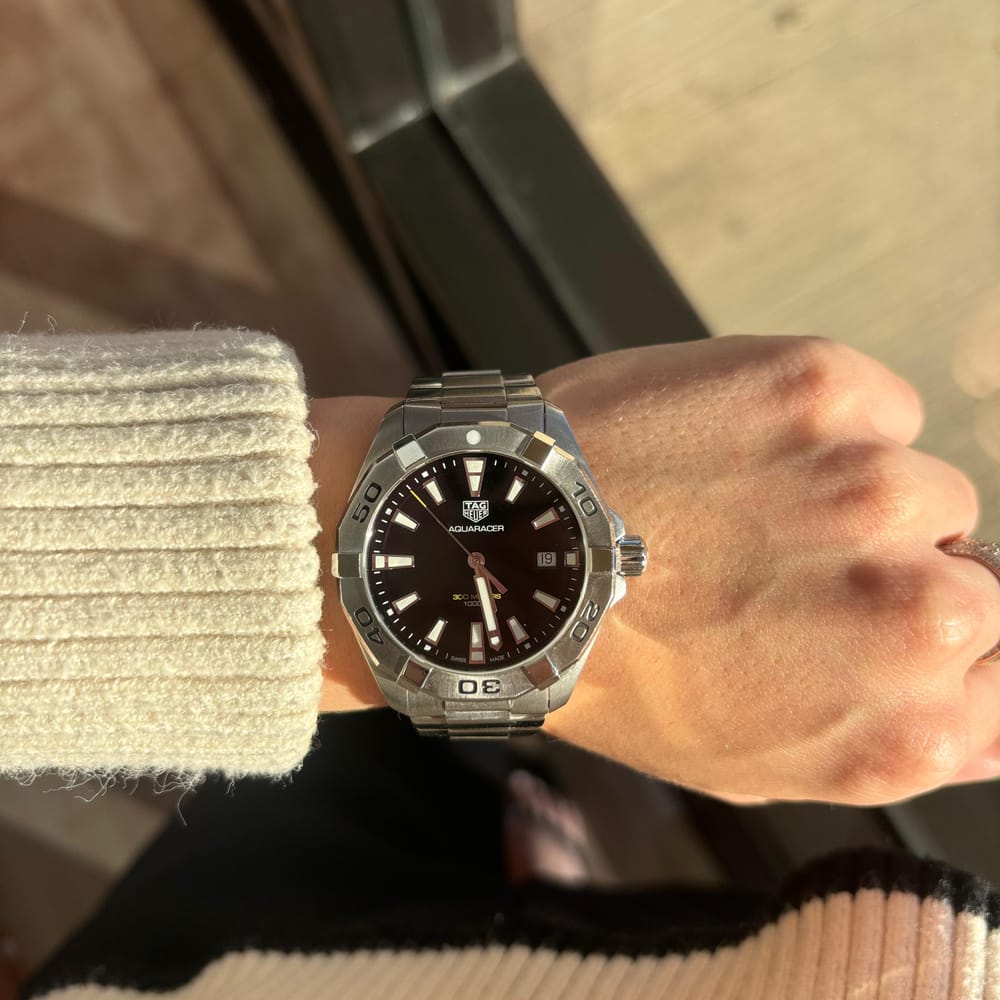 Tag Heuer S/S M/Aquaracer S/ BRU9922 W/ LARGE BOX