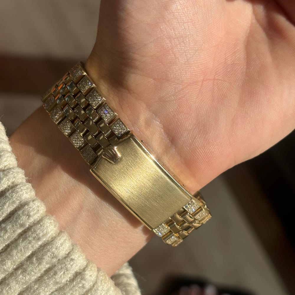 Rolex Date Just 14kyg M/1503 S/ 2801503 Aftermarket Diamond Bezel / Band