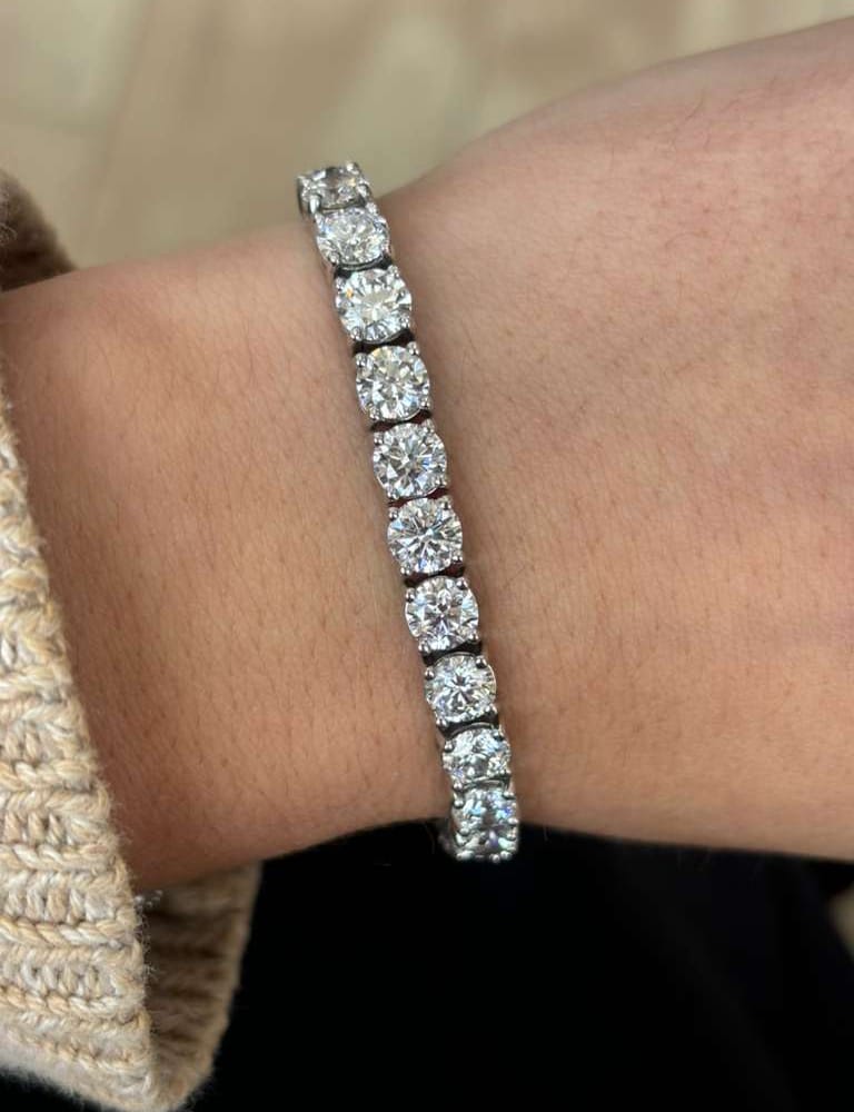 14kwg Lab Diamond Bracelet LGD - 17.97cttw 17.5gr