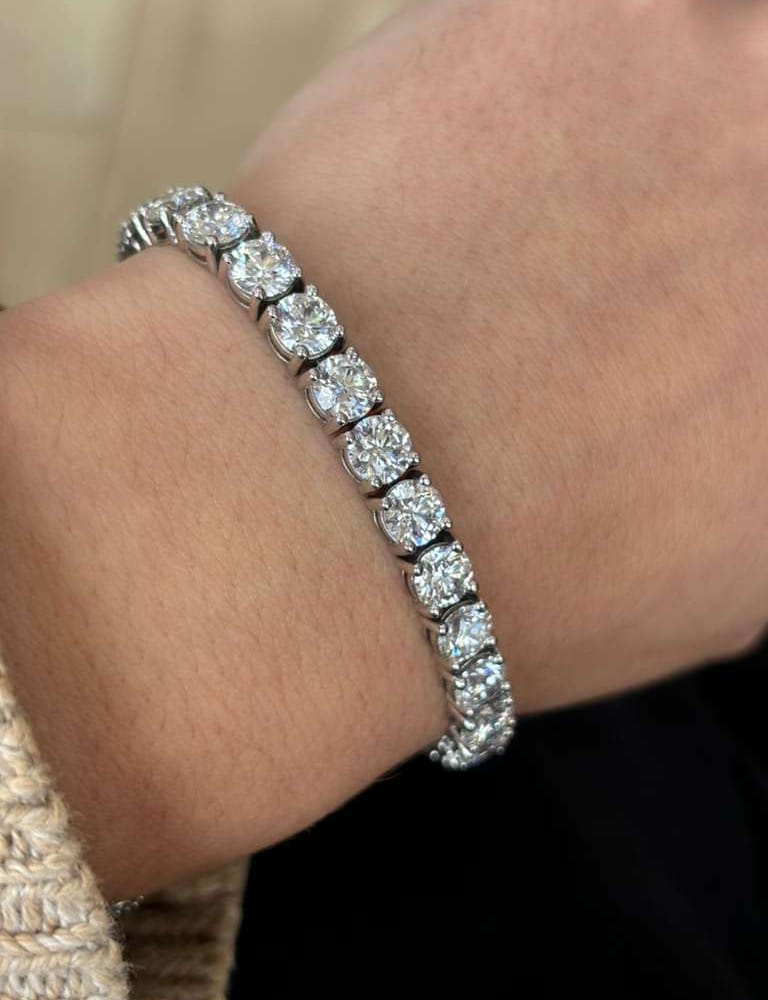 14kwg Lab Diamond Bracelet LGD - 17.97cttw 17.5gr